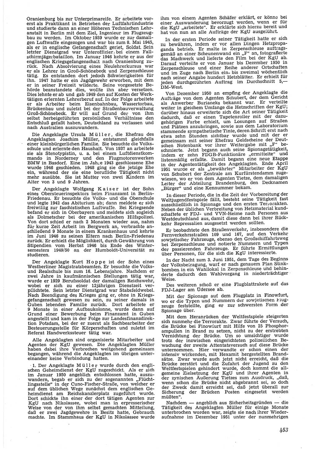 Neue Justiz (NJ), Zeitschrift für Recht und Rechtswissenschaft [Deutsche Demokratische Republik (DDR)], 6. Jahrgang 1952, Seite 453 (NJ DDR 1952, S. 453)