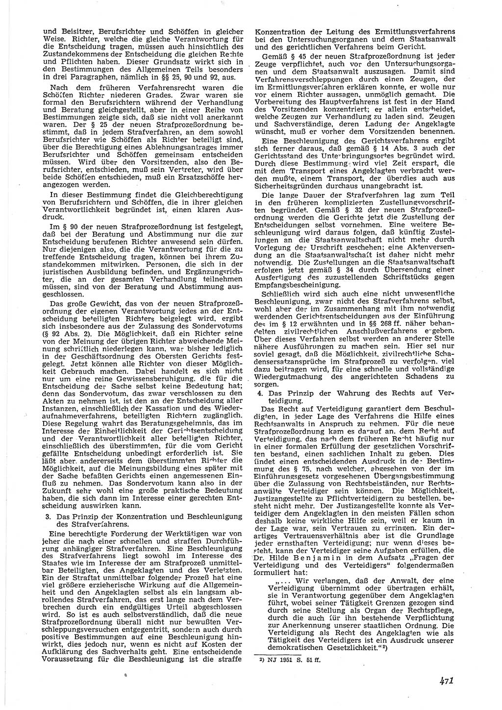 Neue Justiz (NJ), Zeitschrift für Recht und Rechtswissenschaft [Deutsche Demokratische Republik (DDR)], 6. Jahrgang 1952, Seite 471 (NJ DDR 1952, S. 471)
