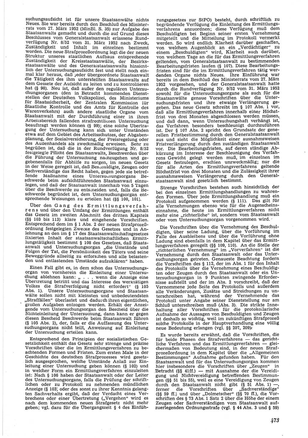 Neue Justiz (NJ), Zeitschrift für Recht und Rechtswissenschaft [Deutsche Demokratische Republik (DDR)], 6. Jahrgang 1952, Seite 473 (NJ DDR 1952, S. 473)