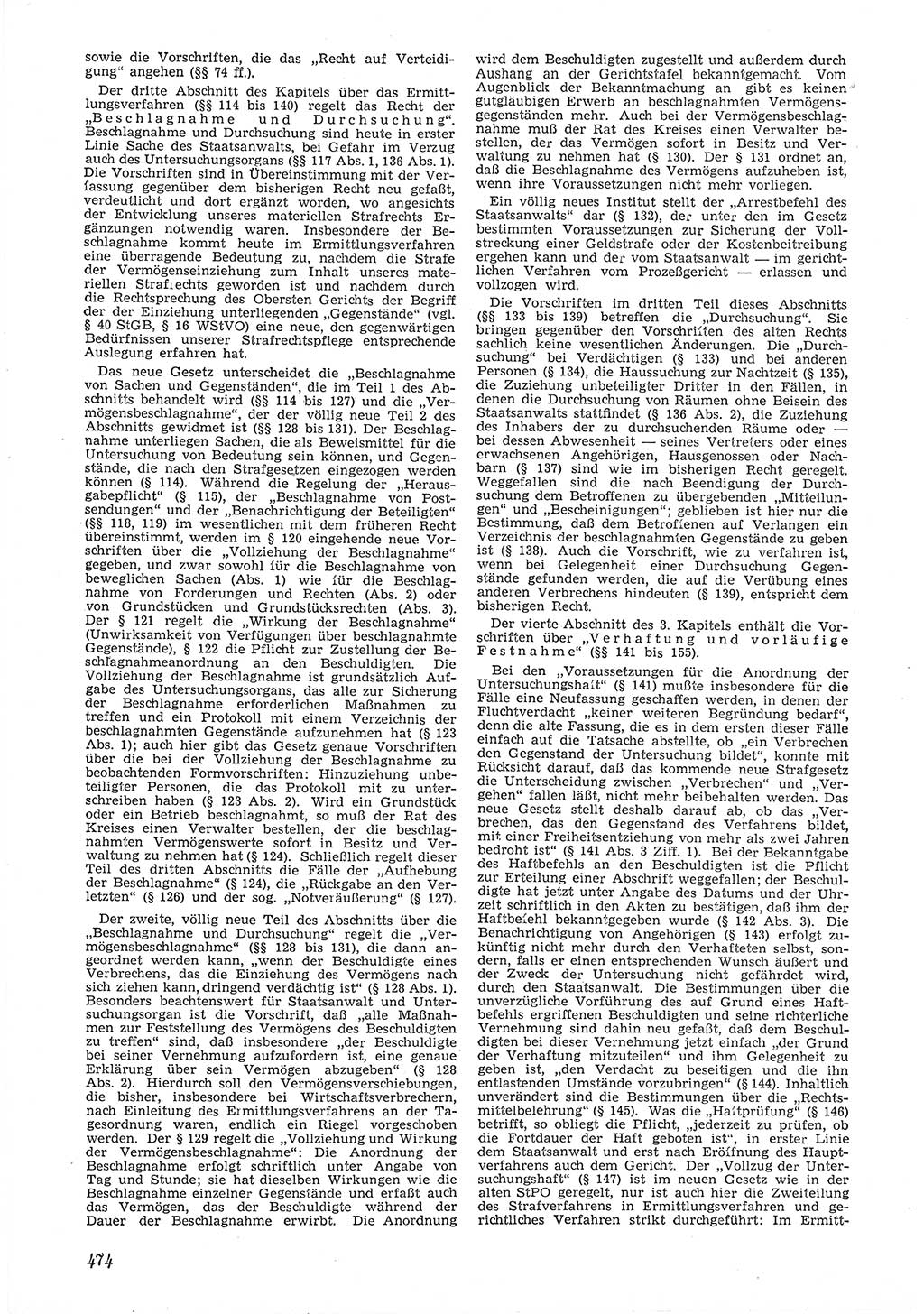 Neue Justiz (NJ), Zeitschrift für Recht und Rechtswissenschaft [Deutsche Demokratische Republik (DDR)], 6. Jahrgang 1952, Seite 474 (NJ DDR 1952, S. 474)