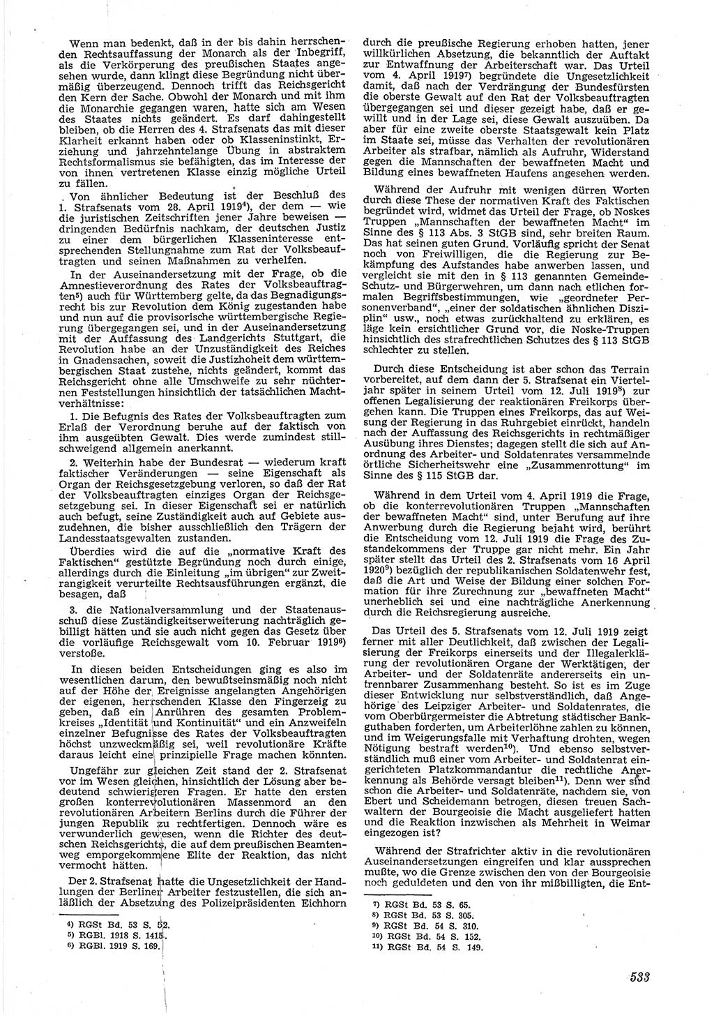 Neue Justiz (NJ), Zeitschrift für Recht und Rechtswissenschaft [Deutsche Demokratische Republik (DDR)], 6. Jahrgang 1952, Seite 533 (NJ DDR 1952, S. 533)