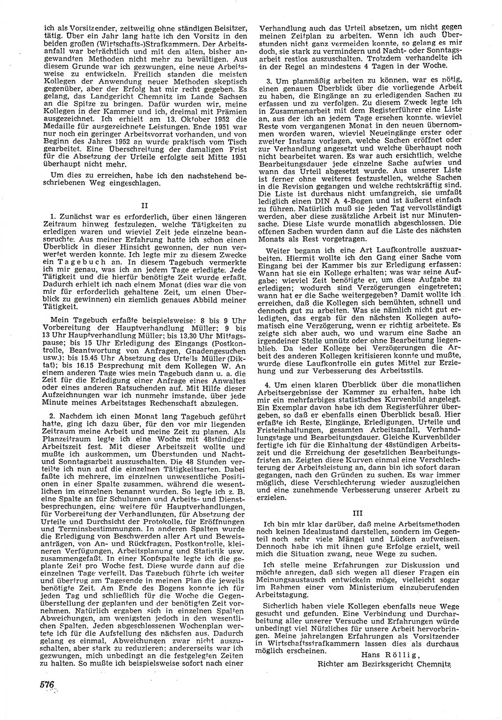 Neue Justiz (NJ), Zeitschrift für Recht und Rechtswissenschaft [Deutsche Demokratische Republik (DDR)], 6. Jahrgang 1952, Seite 576 (NJ DDR 1952, S. 576)