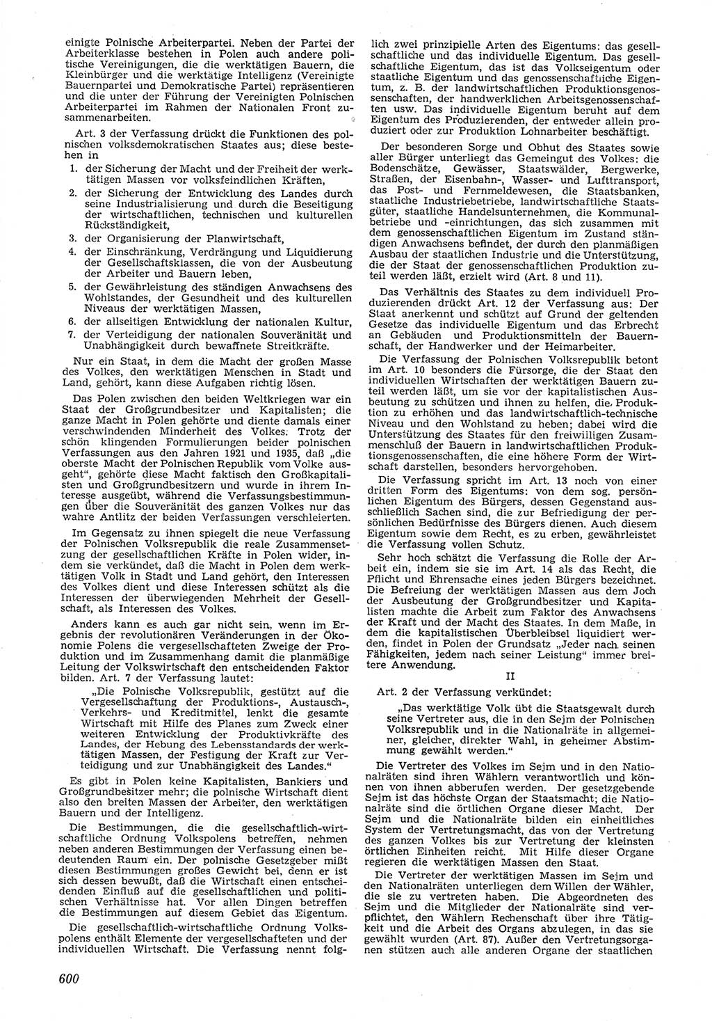 Neue Justiz (NJ), Zeitschrift für Recht und Rechtswissenschaft [Deutsche Demokratische Republik (DDR)], 6. Jahrgang 1952, Seite 600 (NJ DDR 1952, S. 600)