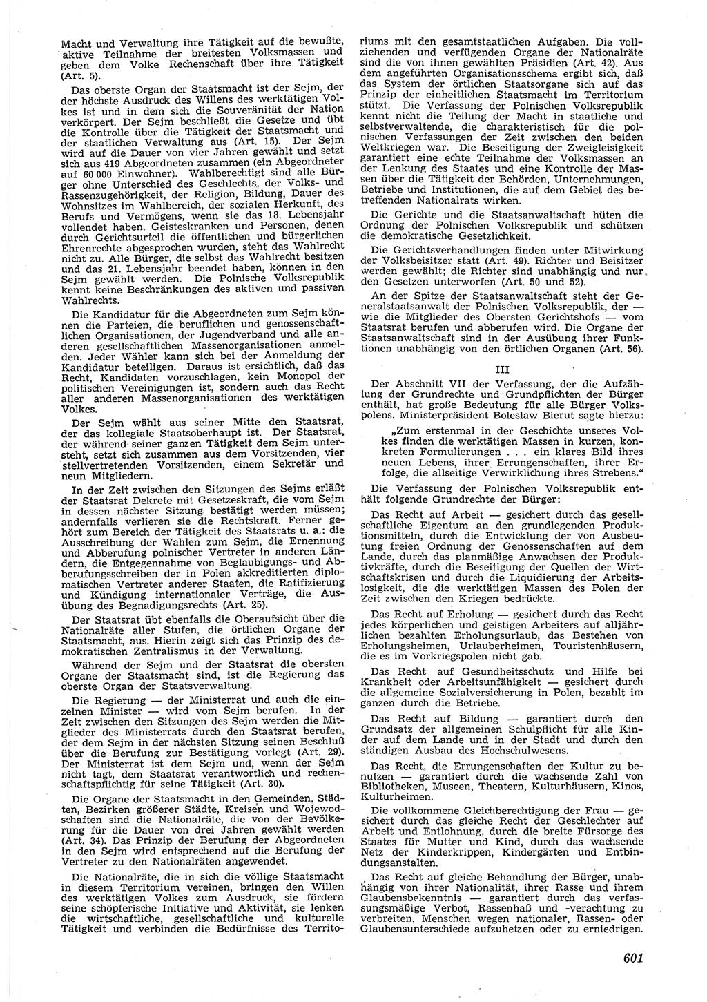 Neue Justiz (NJ), Zeitschrift für Recht und Rechtswissenschaft [Deutsche Demokratische Republik (DDR)], 6. Jahrgang 1952, Seite 601 (NJ DDR 1952, S. 601)