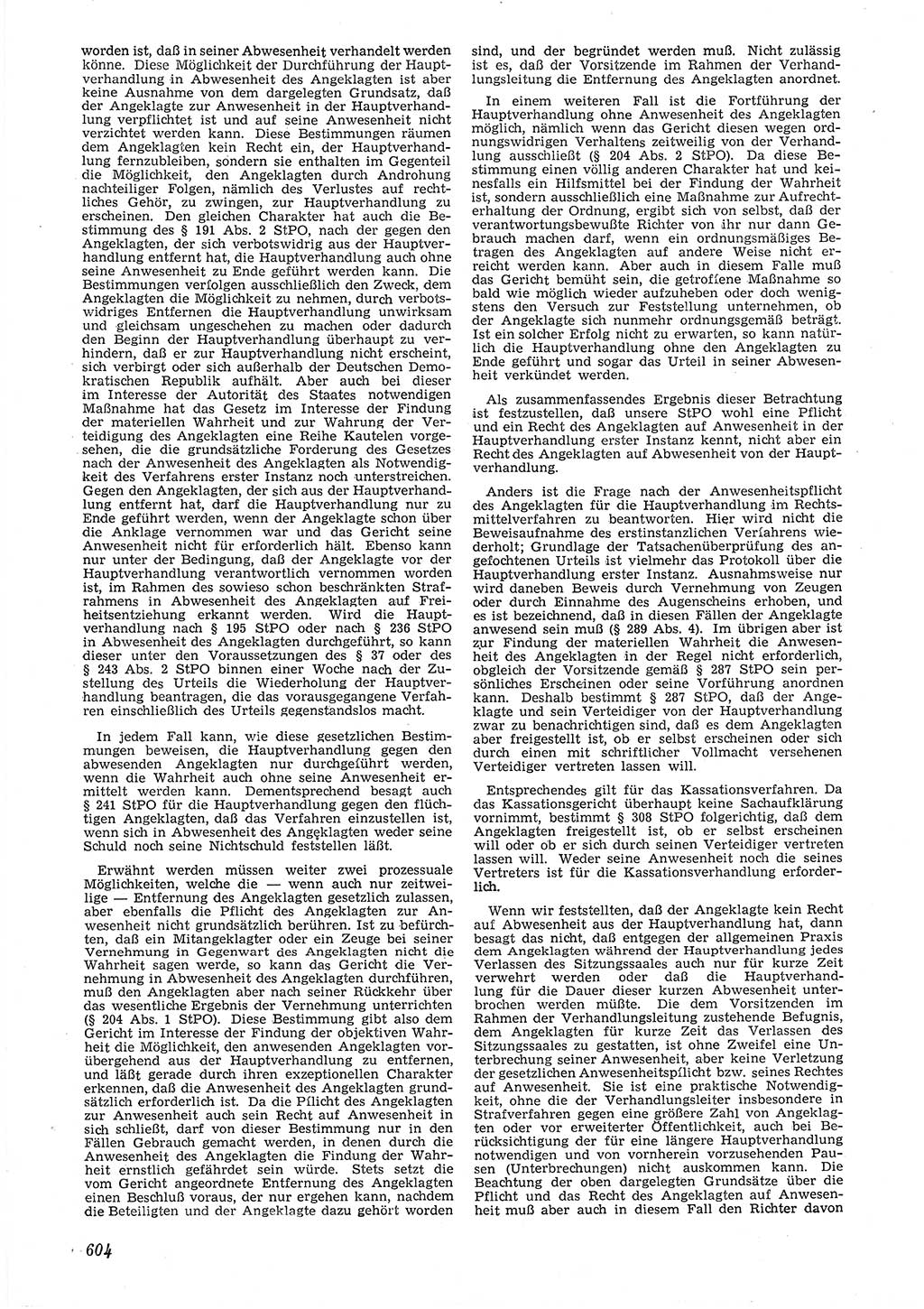 Neue Justiz (NJ), Zeitschrift für Recht und Rechtswissenschaft [Deutsche Demokratische Republik (DDR)], 6. Jahrgang 1952, Seite 604 (NJ DDR 1952, S. 604)