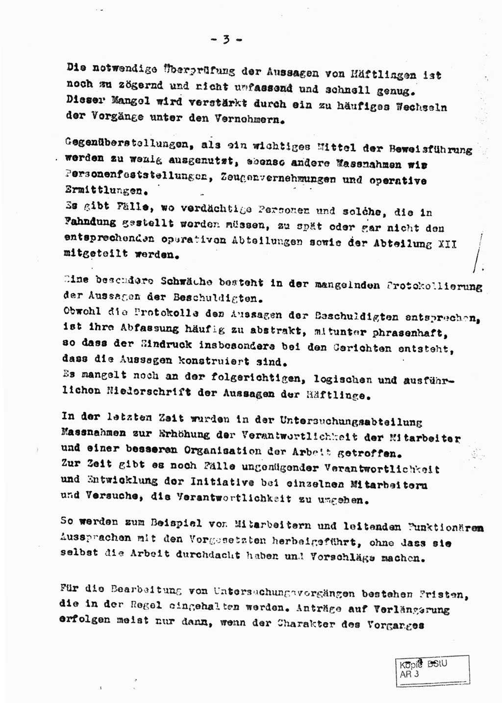 Staatssekretariat für Staatssicherheit (SfS) [Deutsche Demokratische Republik (DDR)], Abteilung (Abt.) Ⅸ, Berlin 1953, Seite 3 (Ber. SfS DDR Abt. Ⅸ /53 1953, S. 3)