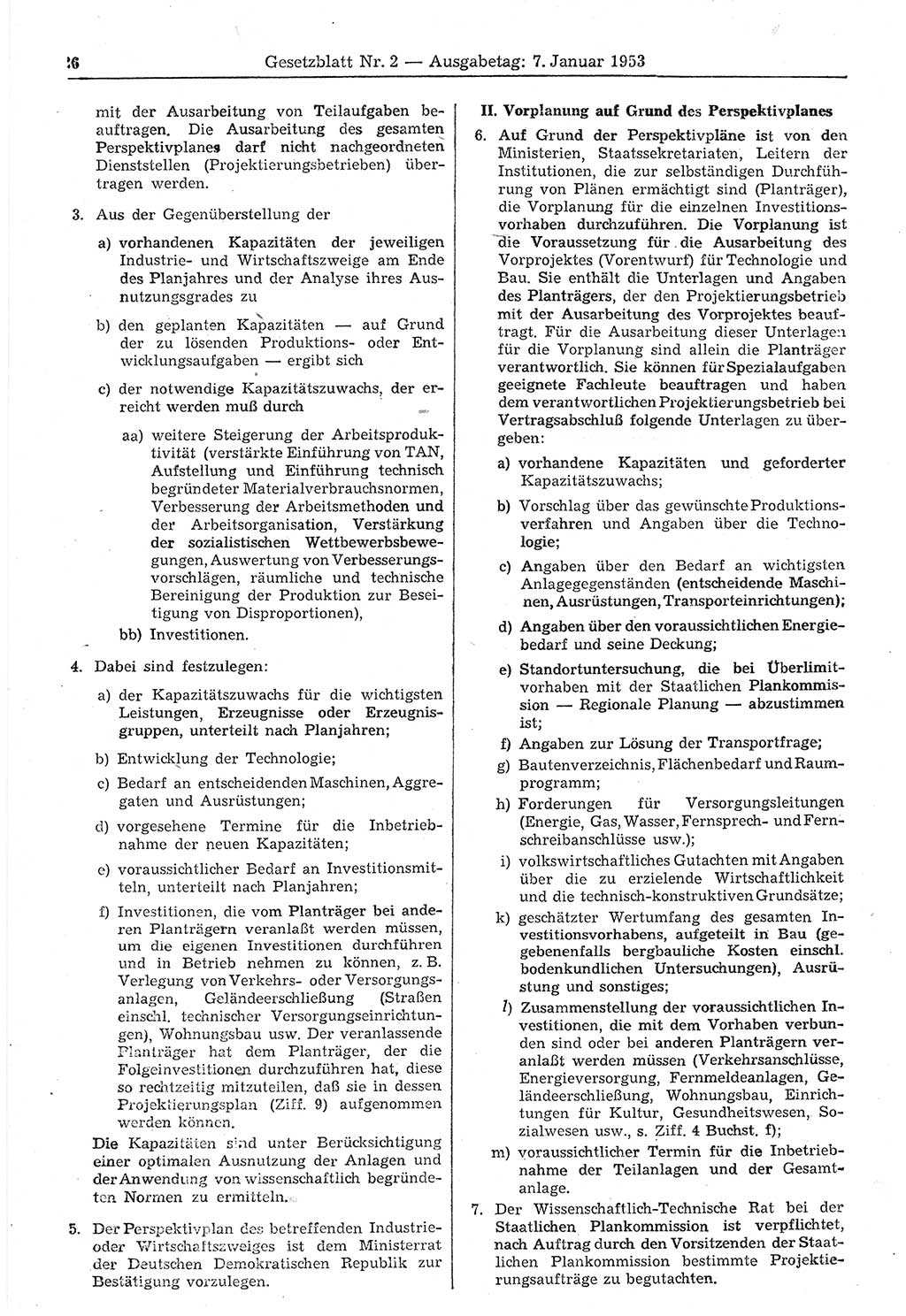 Gesetzblatt (GBl.) der Deutschen Demokratischen Republik (DDR) 1953, Seite 26 (GBl. DDR 1953, S. 26)