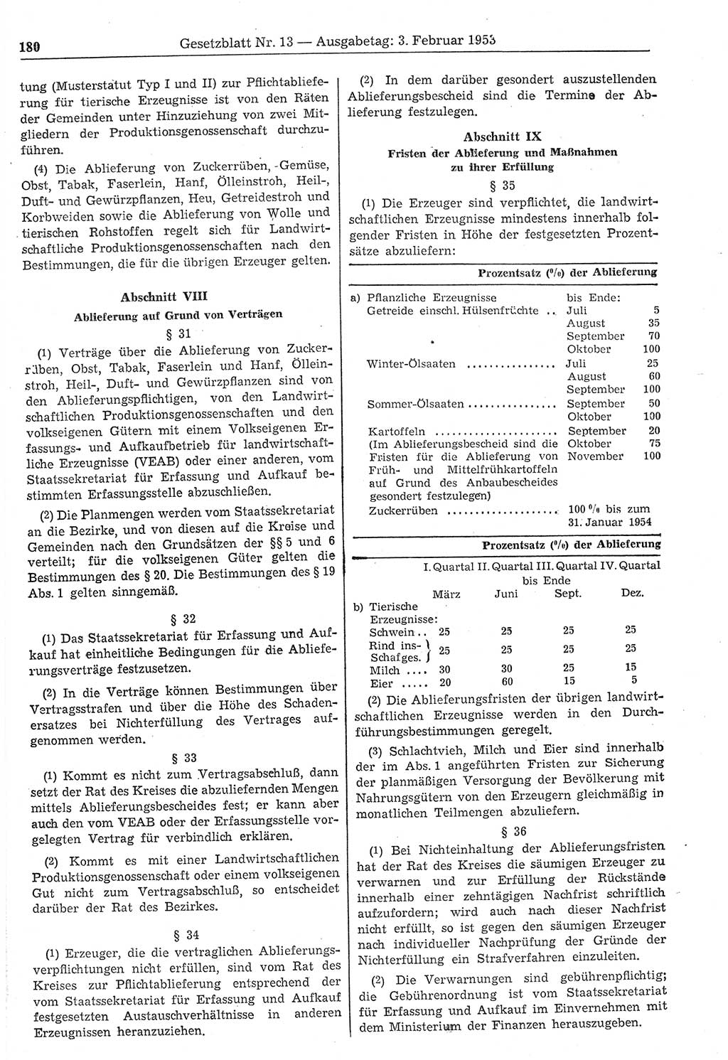 Gesetzblatt (GBl.) der Deutschen Demokratischen Republik (DDR) 1953, Seite 180 (GBl. DDR 1953, S. 180)