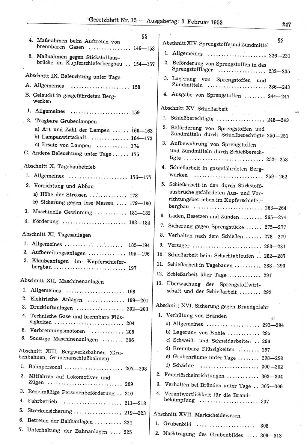 Gesetzblatt (GBl.) der Deutschen Demokratischen Republik (DDR) 1953, Seite 247 (GBl. DDR 1953, S. 247)