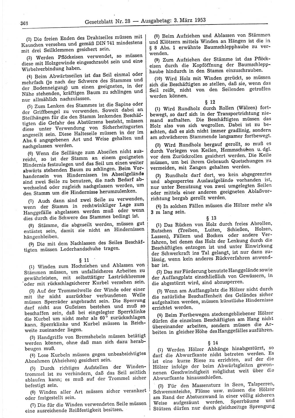 Gesetzblatt (GBl.) der Deutschen Demokratischen Republik (DDR) 1953, Seite 368 (GBl. DDR 1953, S. 368)