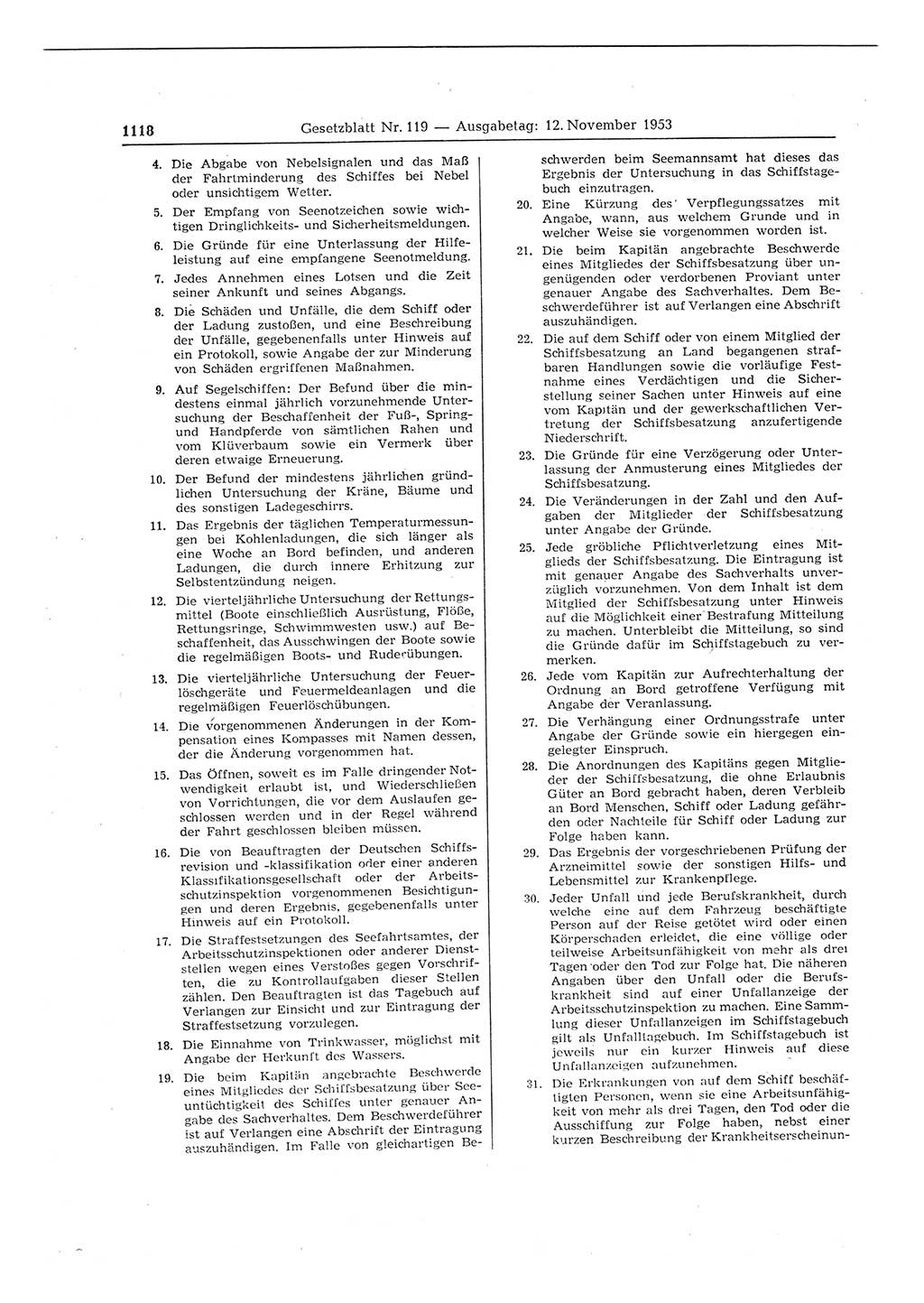 Gesetzblatt (GBl.) der Deutschen Demokratischen Republik (DDR) 1953, Seite 1118 (GBl. DDR 1953, S. 1118)