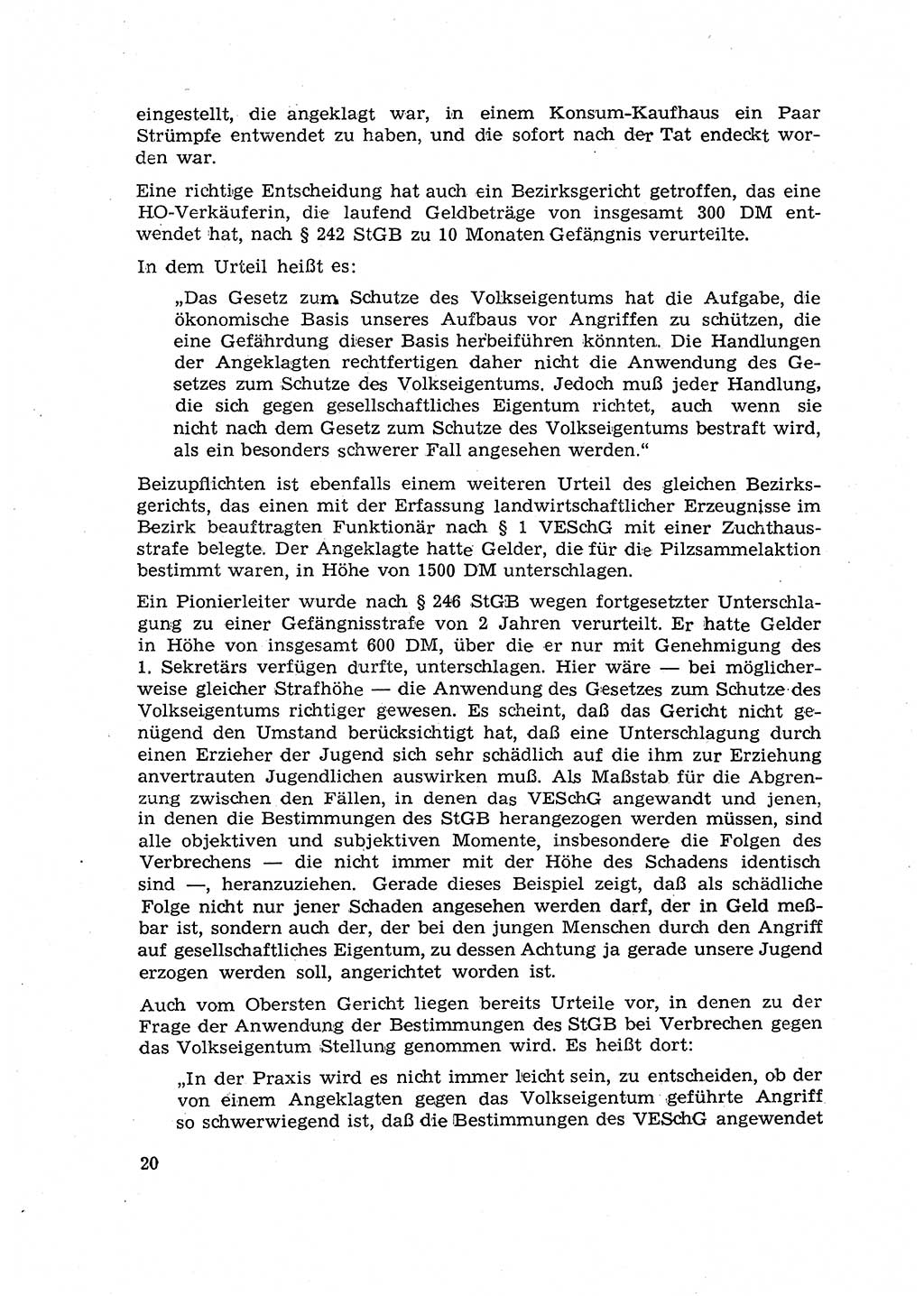 Hauptaufgaben der Justiz [Deutsche Demokratische Republik (DDR)] bei der Durchführung des neuen Kurses 1953, Seite 20 (Hpt.-Aufg. J. DDR 1953, S. 20)