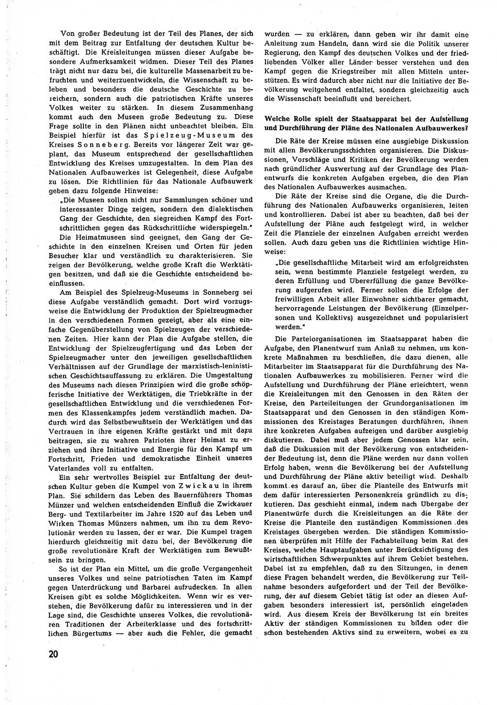 Neuer Weg (NW), Organ des Zentralkomitees (ZK) [Sozialistische Einheitspartei Deutschlands (SED)] für alle Parteiarbeiter, 8. Jahrgang [Deutsche Demokratische Republik (DDR)] 1953, Heft 1/20 (NW ZK SED DDR 1953, H. 1/20)