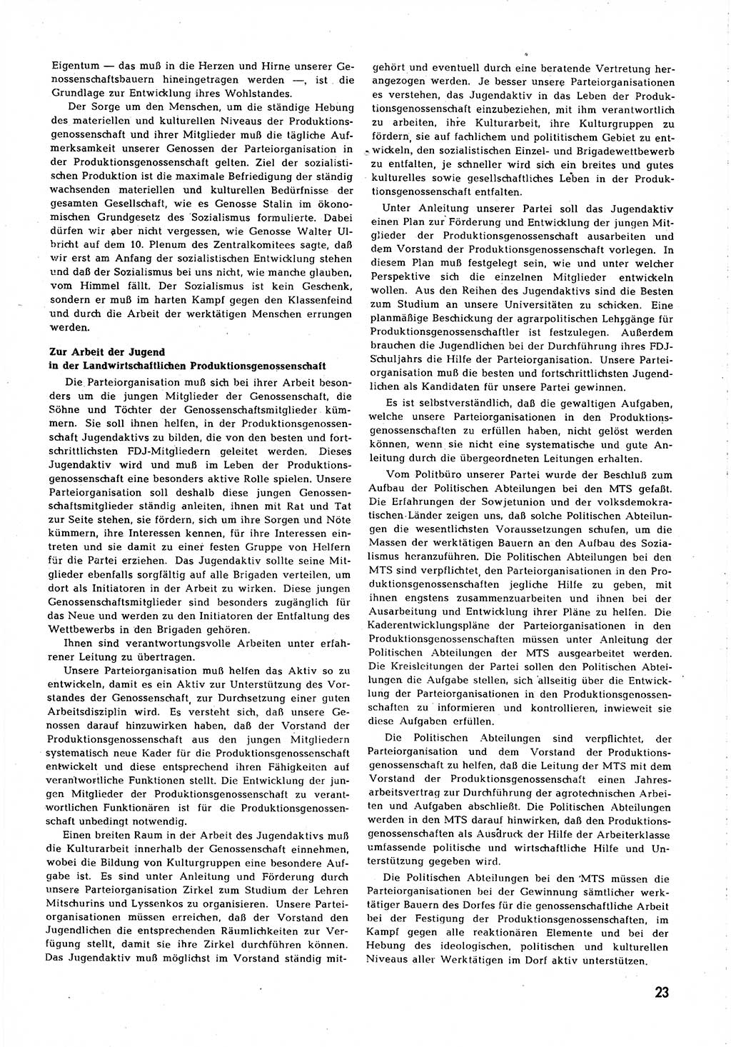 Neuer Weg (NW), Organ des Zentralkomitees (ZK) [Sozialistische Einheitspartei Deutschlands (SED)] für alle Parteiarbeiter, 8. Jahrgang [Deutsche Demokratische Republik (DDR)] 1953, Heft 1/23 (NW ZK SED DDR 1953, H. 1/23)