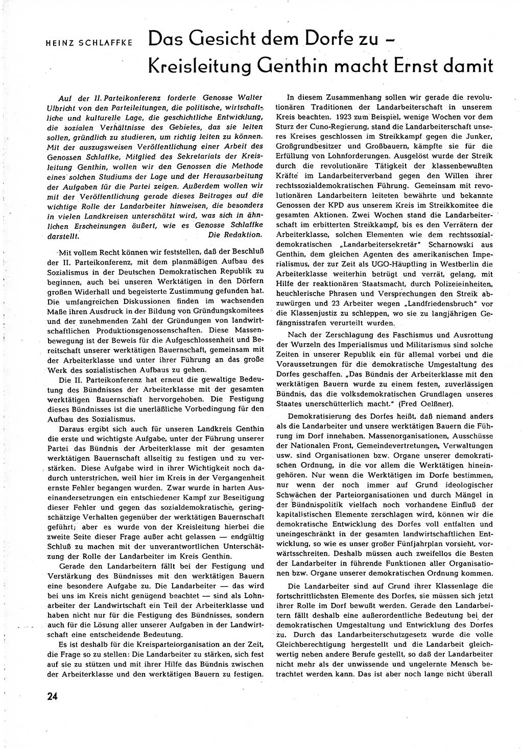 Neuer Weg (NW), Organ des Zentralkomitees (ZK) [Sozialistische Einheitspartei Deutschlands (SED)] für alle Parteiarbeiter, 8. Jahrgang [Deutsche Demokratische Republik (DDR)] 1953, Heft 1/24 (NW ZK SED DDR 1953, H. 1/24)