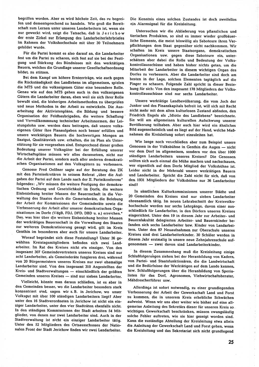 Neuer Weg (NW), Organ des Zentralkomitees (ZK) [Sozialistische Einheitspartei Deutschlands (SED)] für alle Parteiarbeiter, 8. Jahrgang [Deutsche Demokratische Republik (DDR)] 1953, Heft 1/25 (NW ZK SED DDR 1953, H. 1/25)