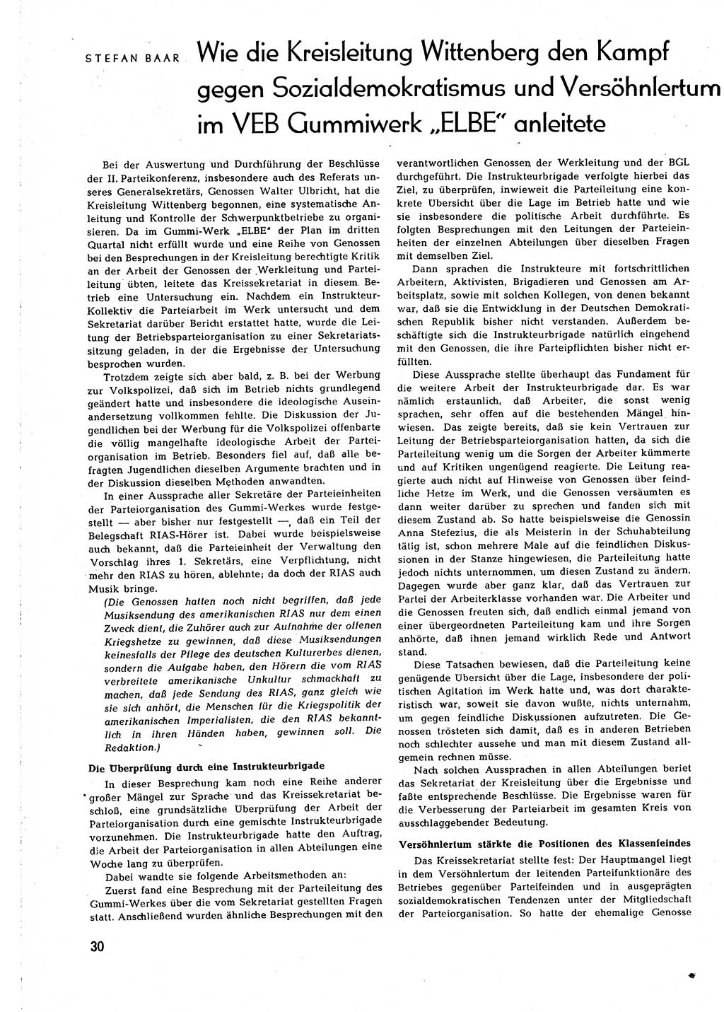 Neuer Weg (NW), Organ des Zentralkomitees (ZK) [Sozialistische Einheitspartei Deutschlands (SED)] für alle Parteiarbeiter, 8. Jahrgang [Deutsche Demokratische Republik (DDR)] 1953, Heft 1/30 (NW ZK SED DDR 1953, H. 1/30)