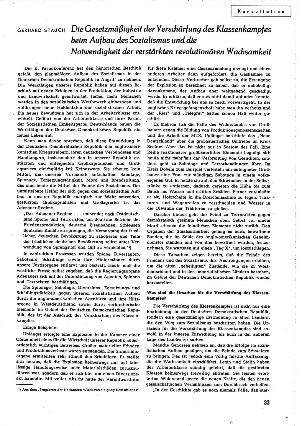 Neuer Weg (NW), Organ des Zentralkomitees (ZK) [Sozialistische Einheitspartei Deutschlands (SED)] für alle Parteiarbeiter, 8. Jahrgang [Deutsche Demokratische Republik (DDR)] 1953, Heft 1/33 (NW ZK SED DDR 1953, H. 1/33)