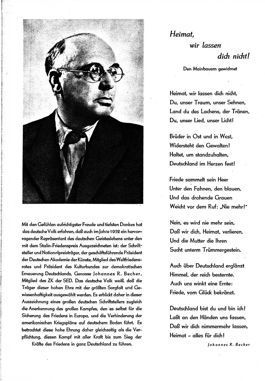 Neuer Weg (NW), Organ des Zentralkomitees (ZK) [Sozialistische Einheitspartei Deutschlands (SED)] für alle Parteiarbeiter, 8. Jahrgang [Deutsche Demokratische Republik (DDR)] 1953, Heft 1/44 (NW ZK SED DDR 1953, H. 1/44)