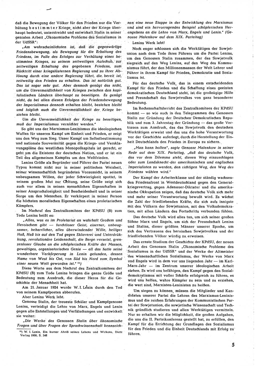 Neuer Weg (NW), Organ des Zentralkomitees (ZK) [Sozialistische Einheitspartei Deutschlands (SED)] für alle Parteiarbeiter, 8. Jahrgang [Deutsche Demokratische Republik (DDR)] 1953, Heft 2/5 (NW ZK SED DDR 1953, H. 2/5)