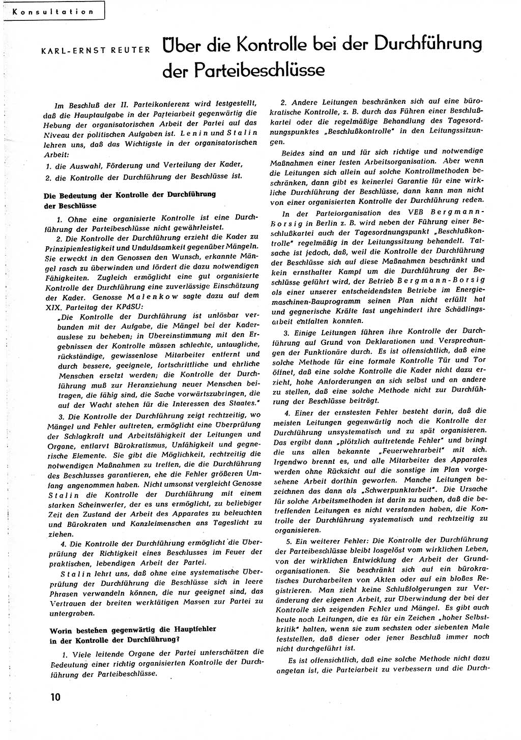 Neuer Weg (NW), Organ des Zentralkomitees (ZK) [Sozialistische Einheitspartei Deutschlands (SED)] für alle Parteiarbeiter, 8. Jahrgang [Deutsche Demokratische Republik (DDR)] 1953, Heft 2/10 (NW ZK SED DDR 1953, H. 2/10)