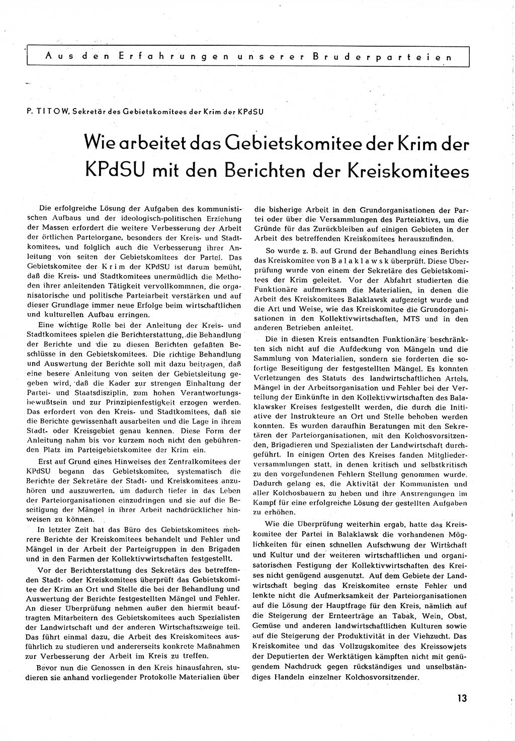 Neuer Weg (NW), Organ des Zentralkomitees (ZK) [Sozialistische Einheitspartei Deutschlands (SED)] für alle Parteiarbeiter, 8. Jahrgang [Deutsche Demokratische Republik (DDR)] 1953, Heft 2/13 (NW ZK SED DDR 1953, H. 2/13)