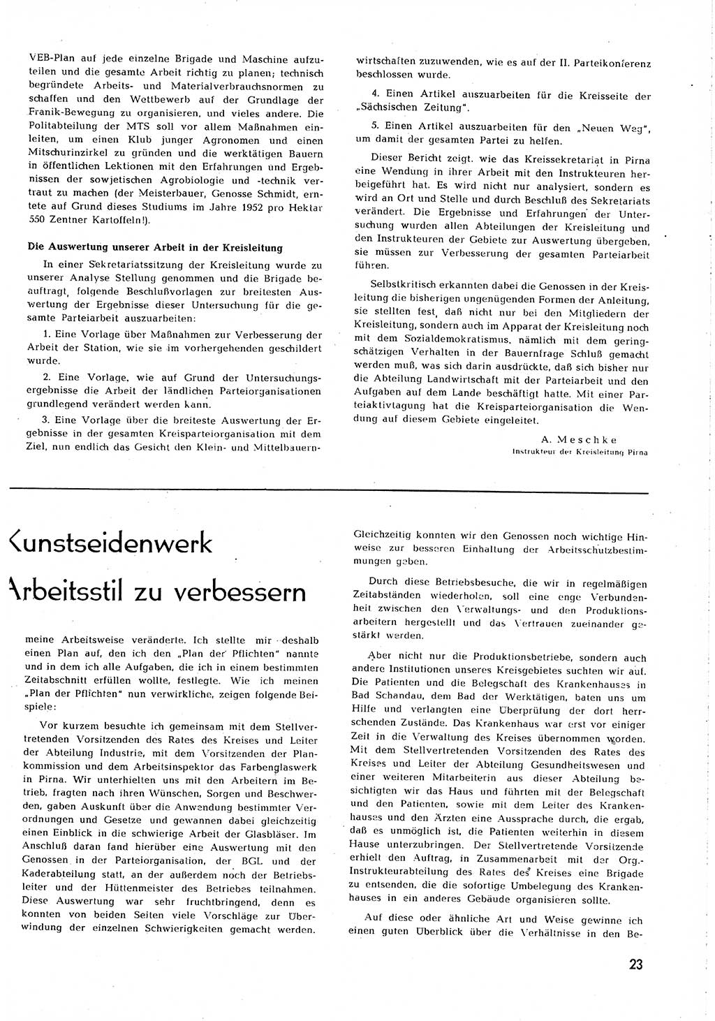 Neuer Weg (NW), Organ des Zentralkomitees (ZK) [Sozialistische Einheitspartei Deutschlands (SED)] für alle Parteiarbeiter, 8. Jahrgang [Deutsche Demokratische Republik (DDR)] 1953, Heft 2/23 (NW ZK SED DDR 1953, H. 2/23)
