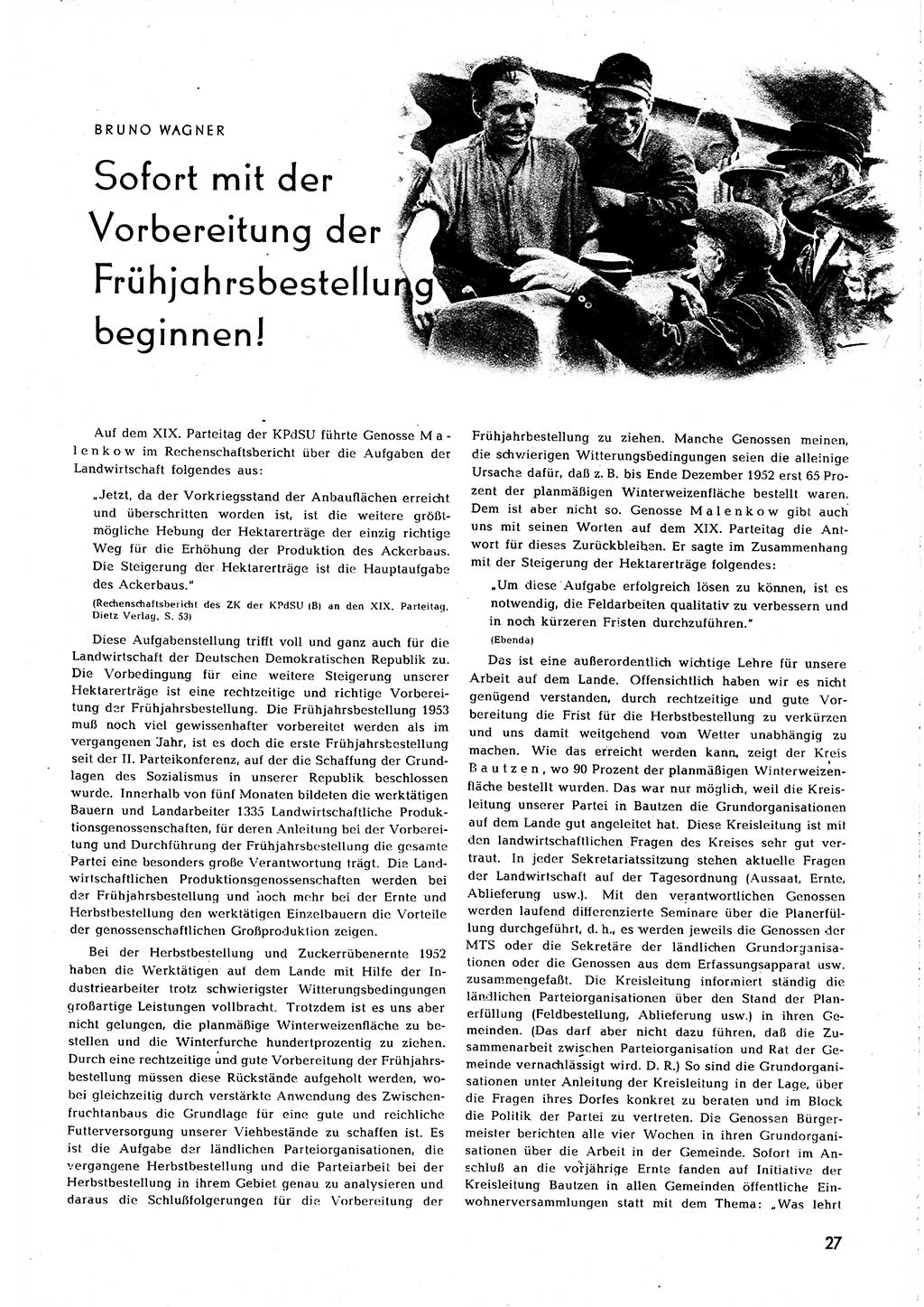 Neuer Weg (NW), Organ des Zentralkomitees (ZK) [Sozialistische Einheitspartei Deutschlands (SED)] für alle Parteiarbeiter, 8. Jahrgang [Deutsche Demokratische Republik (DDR)] 1953, Heft 2/27 (NW ZK SED DDR 1953, H. 2/27)