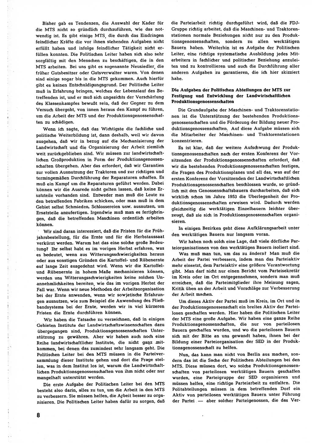 Neuer Weg (NW), Organ des Zentralkomitees (ZK) [Sozialistische Einheitspartei Deutschlands (SED)] für alle Parteiarbeiter, 8. Jahrgang [Deutsche Demokratische Republik (DDR)] 1953, Heft 3/8 (NW ZK SED DDR 1953, H. 3/8)