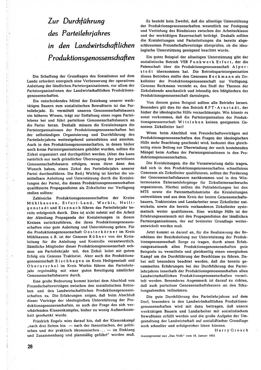 Neuer Weg (NW), Organ des Zentralkomitees (ZK) [Sozialistische Einheitspartei Deutschlands (SED)] für alle Parteiarbeiter, 8. Jahrgang [Deutsche Demokratische Republik (DDR)] 1953, Heft 3/28 (NW ZK SED DDR 1953, H. 3/28)