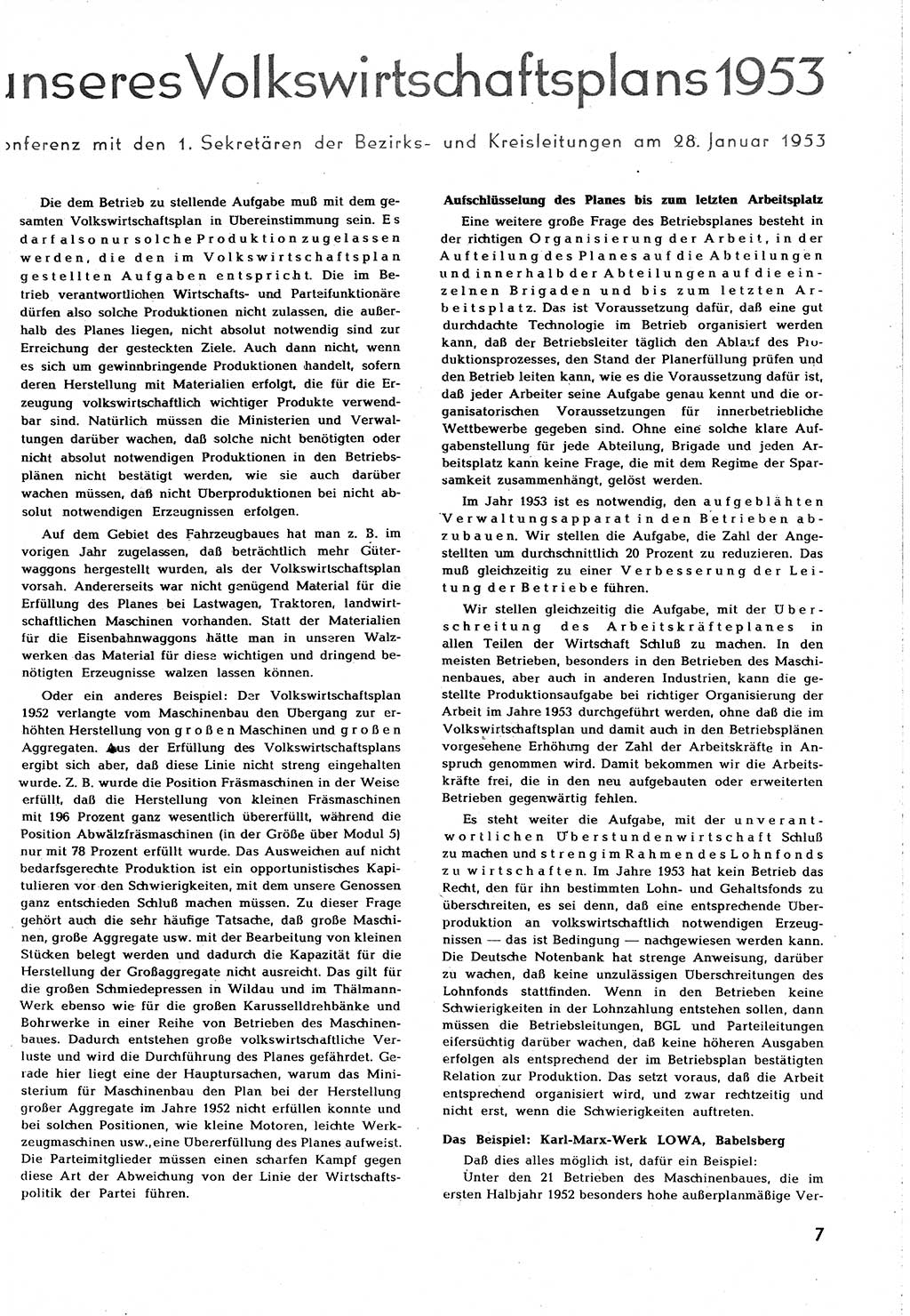 Neuer Weg (NW), Organ des Zentralkomitees (ZK) [Sozialistische Einheitspartei Deutschlands (SED)] für alle Parteiarbeiter, 8. Jahrgang [Deutsche Demokratische Republik (DDR)] 1953, Heft 4/7 (NW ZK SED DDR 1953, H. 4/7)