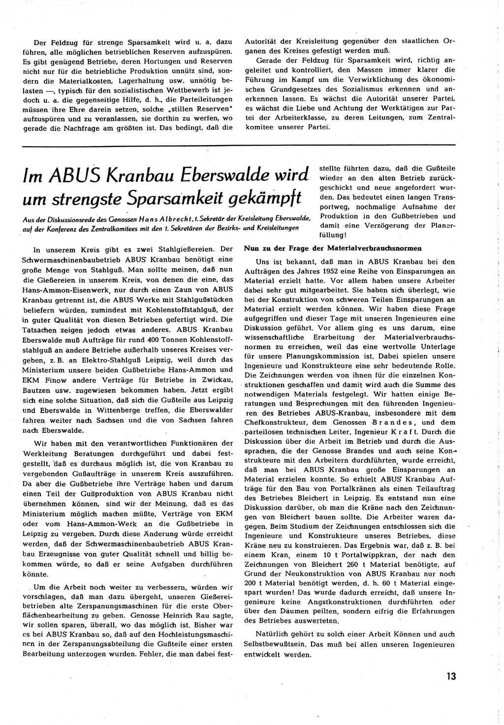 Neuer Weg (NW), Organ des Zentralkomitees (ZK) [Sozialistische Einheitspartei Deutschlands (SED)] für alle Parteiarbeiter, 8. Jahrgang [Deutsche Demokratische Republik (DDR)] 1953, Heft 4/13 (NW ZK SED DDR 1953, H. 4/13)