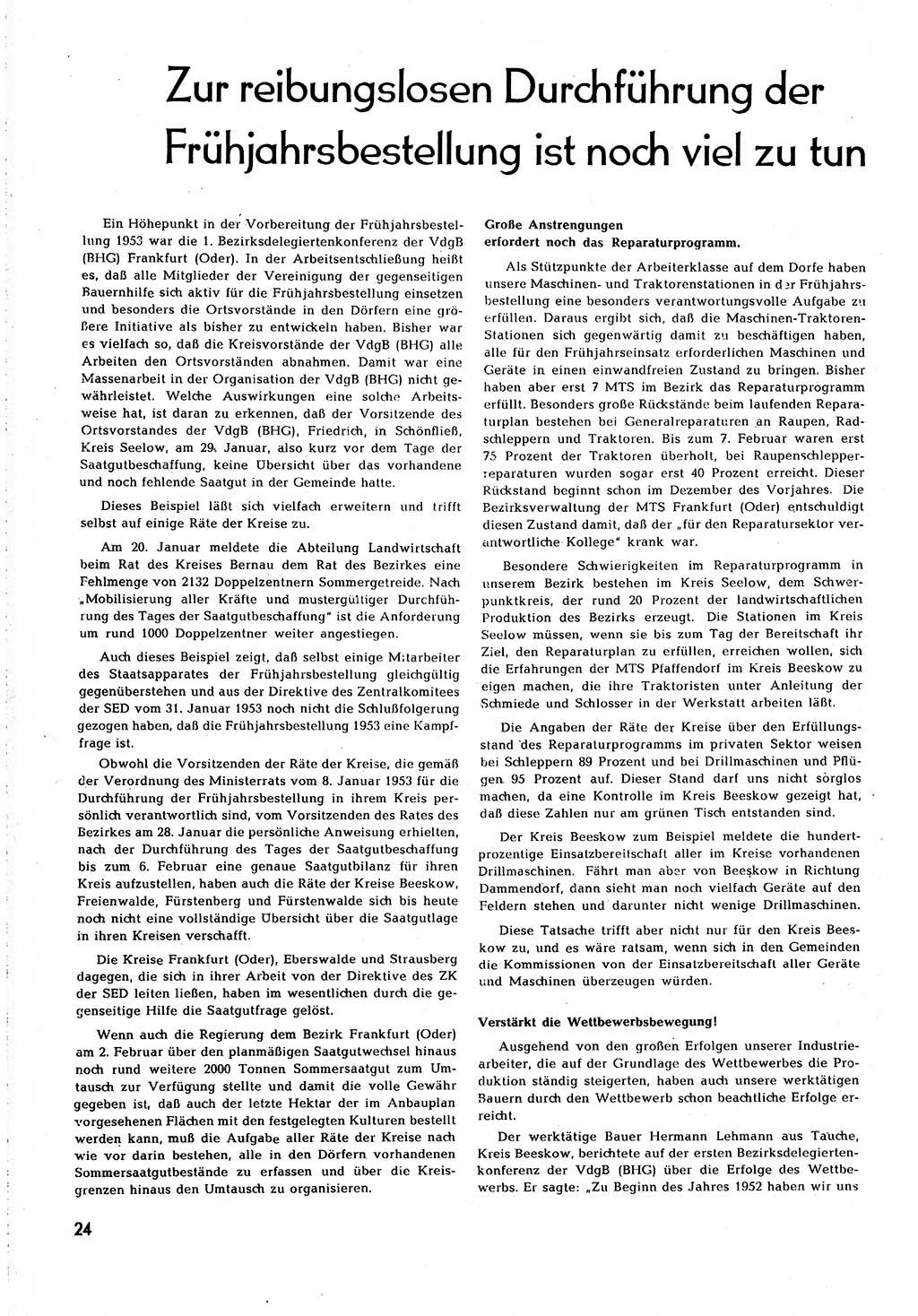 Neuer Weg (NW), Organ des Zentralkomitees (ZK) [Sozialistische Einheitspartei Deutschlands (SED)] für alle Parteiarbeiter, 8. Jahrgang [Deutsche Demokratische Republik (DDR)] 1953, Heft 4/24 (NW ZK SED DDR 1953, H. 4/24)