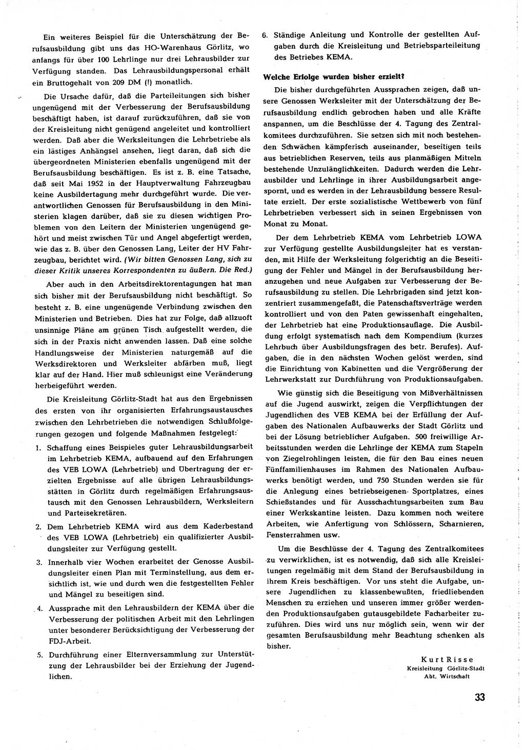 Neuer Weg (NW), Organ des Zentralkomitees (ZK) [Sozialistische Einheitspartei Deutschlands (SED)] für alle Parteiarbeiter, 8. Jahrgang [Deutsche Demokratische Republik (DDR)] 1953, Heft 4/33 (NW ZK SED DDR 1953, H. 4/33)