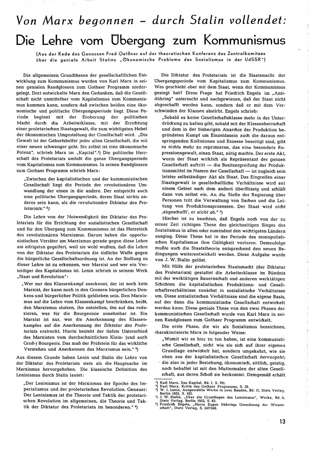 Neuer Weg (NW), Organ des Zentralkomitees (ZK) [Sozialistische Einheitspartei Deutschlands (SED)] für alle Parteiarbeiter, 8. Jahrgang [Deutsche Demokratische Republik (DDR)] 1953, Heft 5/13 (NW ZK SED DDR 1953, H. 5/13)