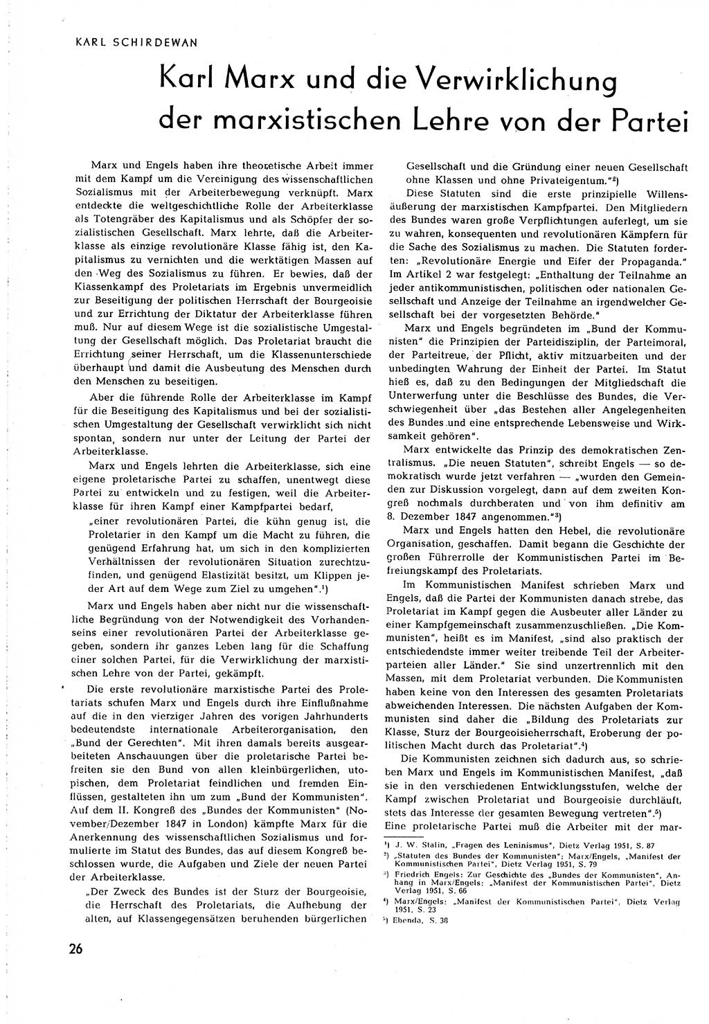 Neuer Weg (NW), Organ des Zentralkomitees (ZK) [Sozialistische Einheitspartei Deutschlands (SED)] für alle Parteiarbeiter, 8. Jahrgang [Deutsche Demokratische Republik (DDR)] 1953, Heft 5/26 (NW ZK SED DDR 1953, H. 5/26)