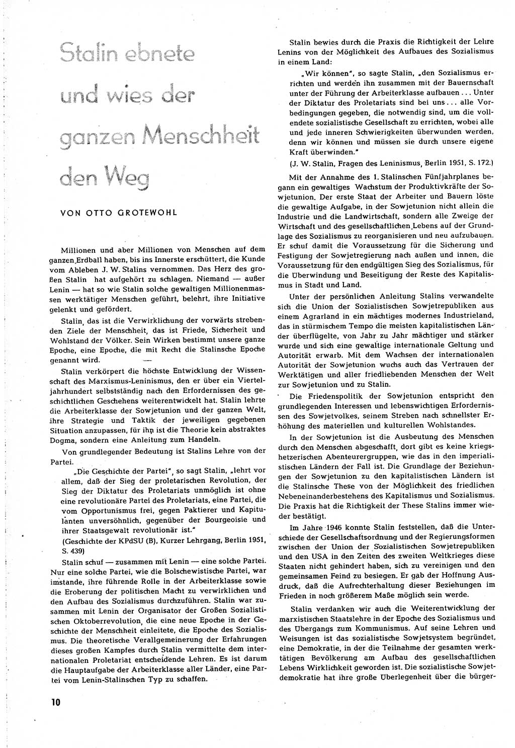 Neuer Weg (NW), Organ des Zentralkomitees (ZK) [Sozialistische Einheitspartei Deutschlands (SED)] für alle Parteiarbeiter, 8. Jahrgang [Deutsche Demokratische Republik (DDR)] 1953, Heft 6/10 (NW ZK SED DDR 1953, H. 6/10)