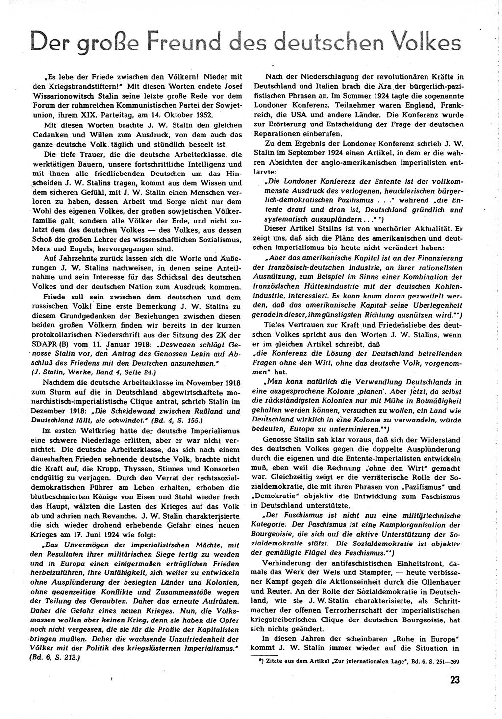 Neuer Weg (NW), Organ des Zentralkomitees (ZK) [Sozialistische Einheitspartei Deutschlands (SED)] für alle Parteiarbeiter, 8. Jahrgang [Deutsche Demokratische Republik (DDR)] 1953, Heft 6/23 (NW ZK SED DDR 1953, H. 6/23)