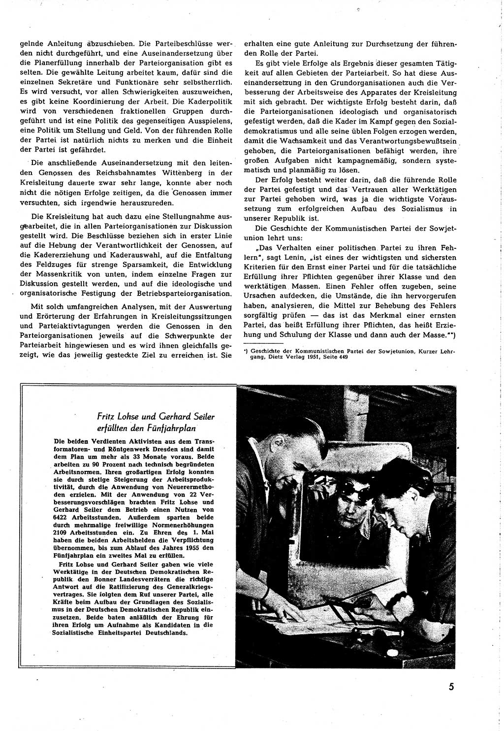 Neuer Weg (NW), Organ des Zentralkomitees (ZK) [Sozialistische Einheitspartei Deutschlands (SED)] für alle Parteiarbeiter, 8. Jahrgang [Deutsche Demokratische Republik (DDR)] 1953, Heft 7/5 (NW ZK SED DDR 1953, H. 7/5)