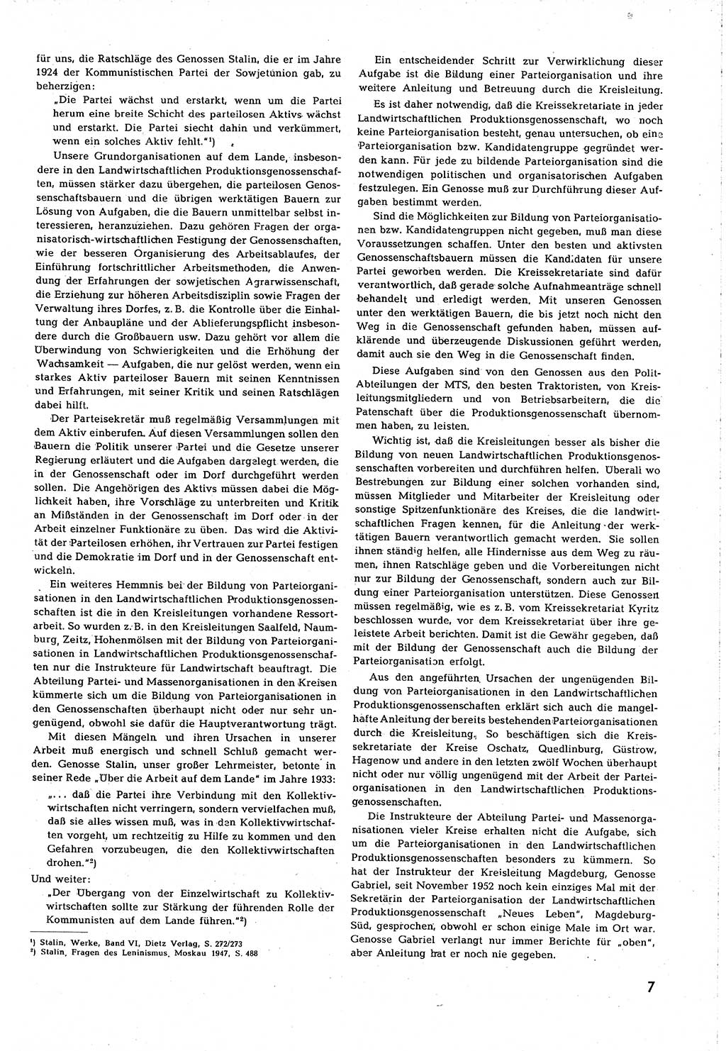 Neuer Weg (NW), Organ des Zentralkomitees (ZK) [Sozialistische Einheitspartei Deutschlands (SED)] für alle Parteiarbeiter, 8. Jahrgang [Deutsche Demokratische Republik (DDR)] 1953, Heft 7/7 (NW ZK SED DDR 1953, H. 7/7)
