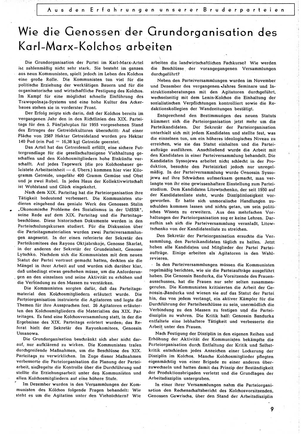 Neuer Weg (NW), Organ des Zentralkomitees (ZK) [Sozialistische Einheitspartei Deutschlands (SED)] für alle Parteiarbeiter, 8. Jahrgang [Deutsche Demokratische Republik (DDR)] 1953, Heft 7/9 (NW ZK SED DDR 1953, H. 7/9)