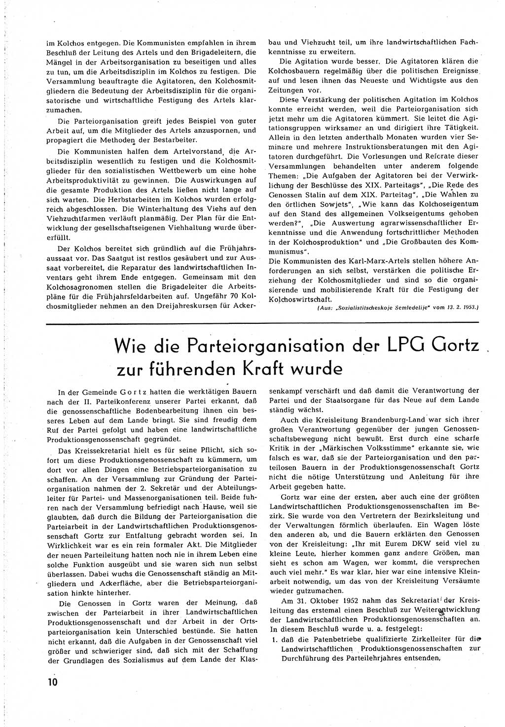 Neuer Weg (NW), Organ des Zentralkomitees (ZK) [Sozialistische Einheitspartei Deutschlands (SED)] für alle Parteiarbeiter, 8. Jahrgang [Deutsche Demokratische Republik (DDR)] 1953, Heft 7/10 (NW ZK SED DDR 1953, H. 7/10)