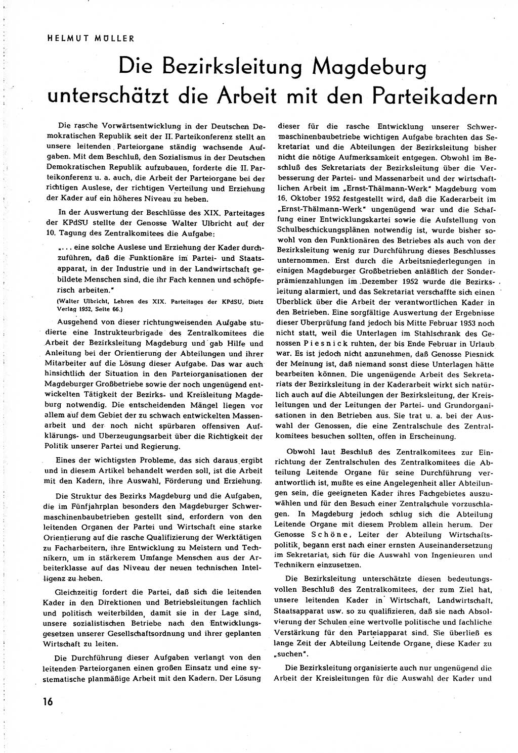 Neuer Weg (NW), Organ des Zentralkomitees (ZK) [Sozialistische Einheitspartei Deutschlands (SED)] für alle Parteiarbeiter, 8. Jahrgang [Deutsche Demokratische Republik (DDR)] 1953, Heft 7/16 (NW ZK SED DDR 1953, H. 7/16)