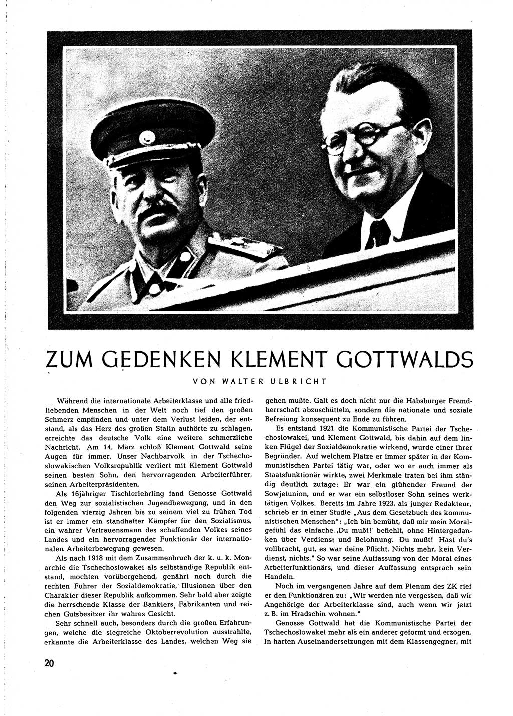 Neuer Weg (NW), Organ des Zentralkomitees (ZK) [Sozialistische Einheitspartei Deutschlands (SED)] für alle Parteiarbeiter, 8. Jahrgang [Deutsche Demokratische Republik (DDR)] 1953, Heft 7/20 (NW ZK SED DDR 1953, H. 7/20)