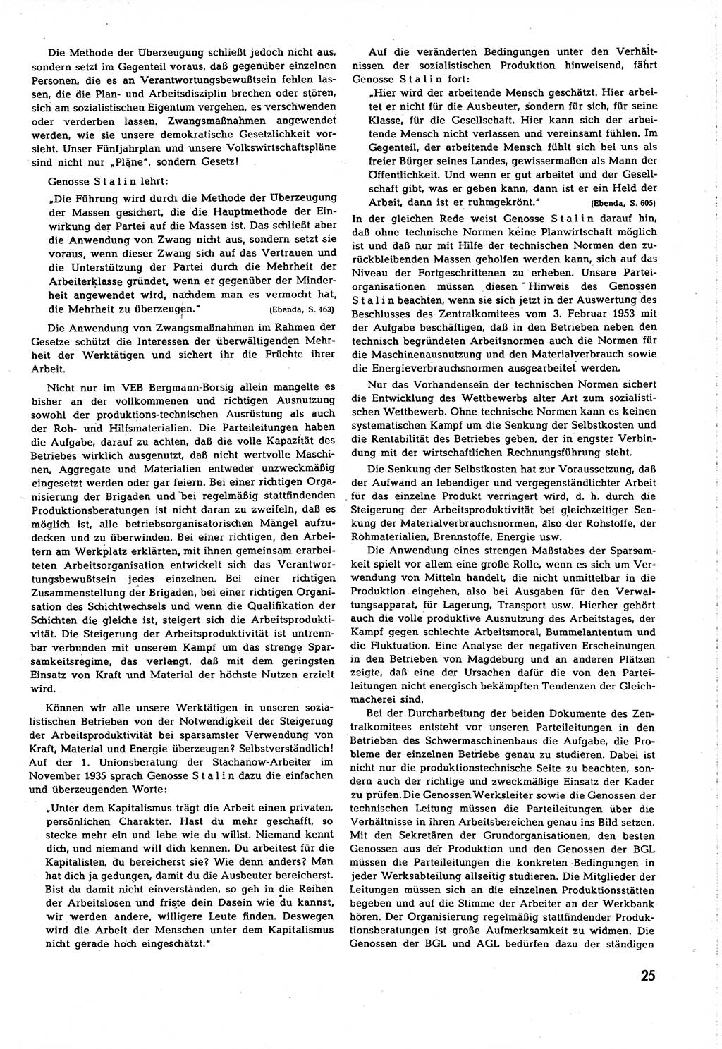 Neuer Weg (NW), Organ des Zentralkomitees (ZK) [Sozialistische Einheitspartei Deutschlands (SED)] für alle Parteiarbeiter, 8. Jahrgang [Deutsche Demokratische Republik (DDR)] 1953, Heft 7/25 (NW ZK SED DDR 1953, H. 7/25)