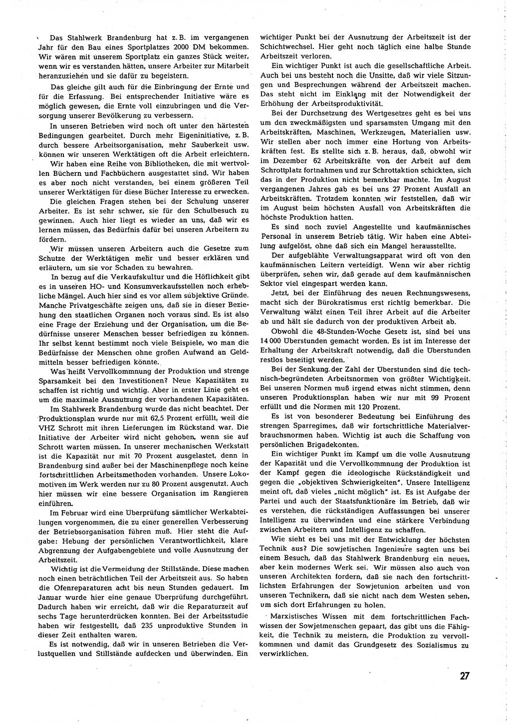 Neuer Weg (NW), Organ des Zentralkomitees (ZK) [Sozialistische Einheitspartei Deutschlands (SED)] für alle Parteiarbeiter, 8. Jahrgang [Deutsche Demokratische Republik (DDR)] 1953, Heft 7/27 (NW ZK SED DDR 1953, H. 7/27)