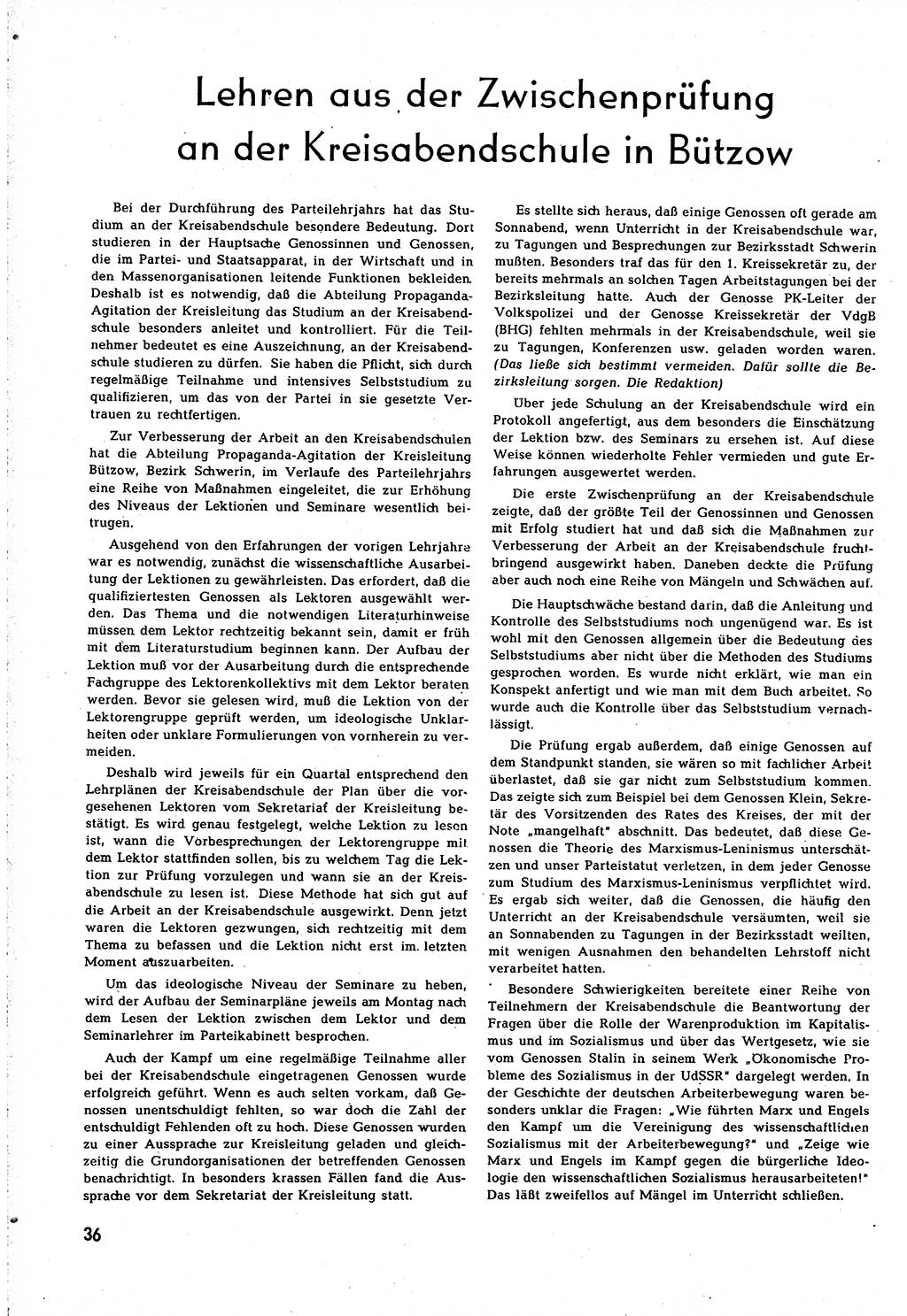 Neuer Weg (NW), Organ des Zentralkomitees (ZK) [Sozialistische Einheitspartei Deutschlands (SED)] für alle Parteiarbeiter, 8. Jahrgang [Deutsche Demokratische Republik (DDR)] 1953, Heft 7/36 (NW ZK SED DDR 1953, H. 7/36)