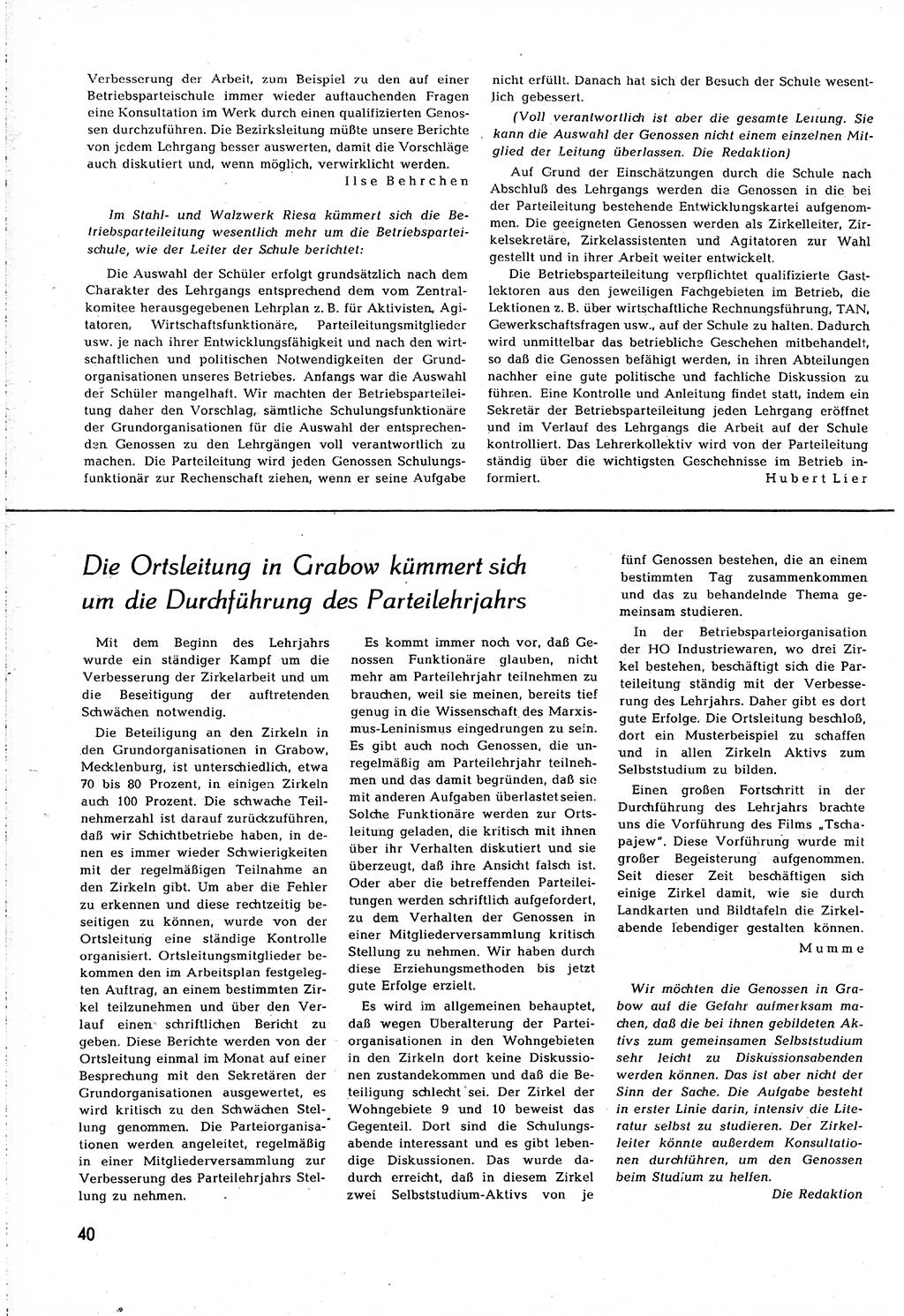 Neuer Weg (NW), Organ des Zentralkomitees (ZK) [Sozialistische Einheitspartei Deutschlands (SED)] für alle Parteiarbeiter, 8. Jahrgang [Deutsche Demokratische Republik (DDR)] 1953, Heft 7/40 (NW ZK SED DDR 1953, H. 7/40)