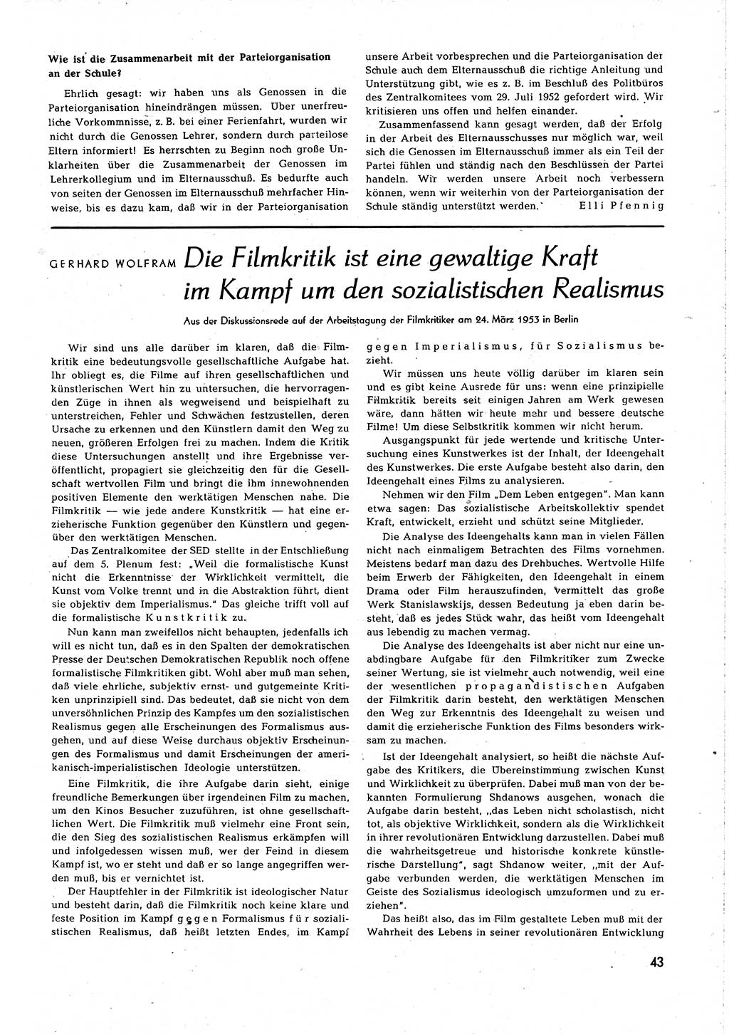 Neuer Weg (NW), Organ des Zentralkomitees (ZK) [Sozialistische Einheitspartei Deutschlands (SED)] für alle Parteiarbeiter, 8. Jahrgang [Deutsche Demokratische Republik (DDR)] 1953, Heft 7/43 (NW ZK SED DDR 1953, H. 7/43)