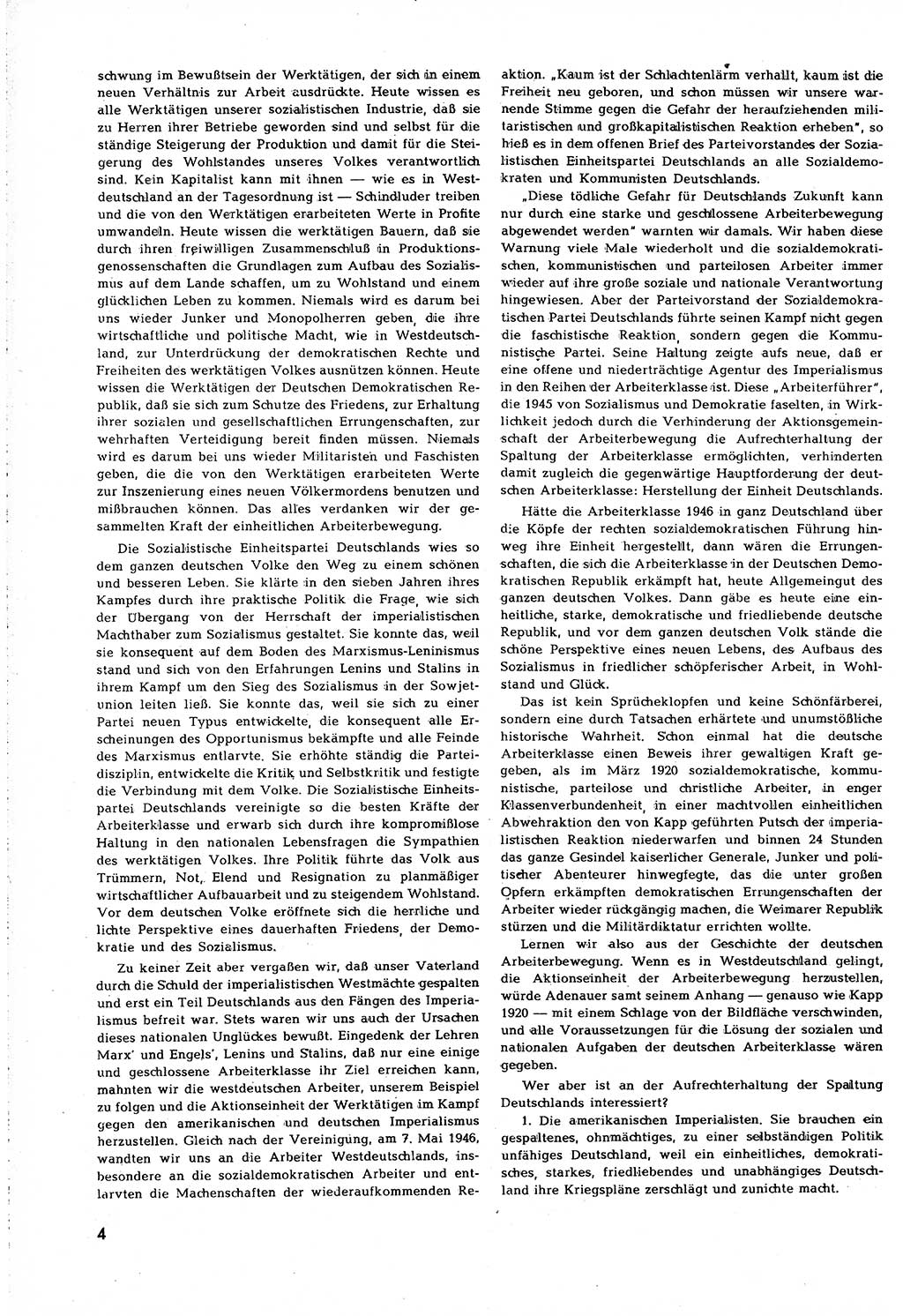 Neuer Weg (NW), Organ des Zentralkomitees (ZK) [Sozialistische Einheitspartei Deutschlands (SED)] für alle Parteiarbeiter, 8. Jahrgang [Deutsche Demokratische Republik (DDR)] 1953, Heft 8/4 (NW ZK SED DDR 1953, H. 8/4)